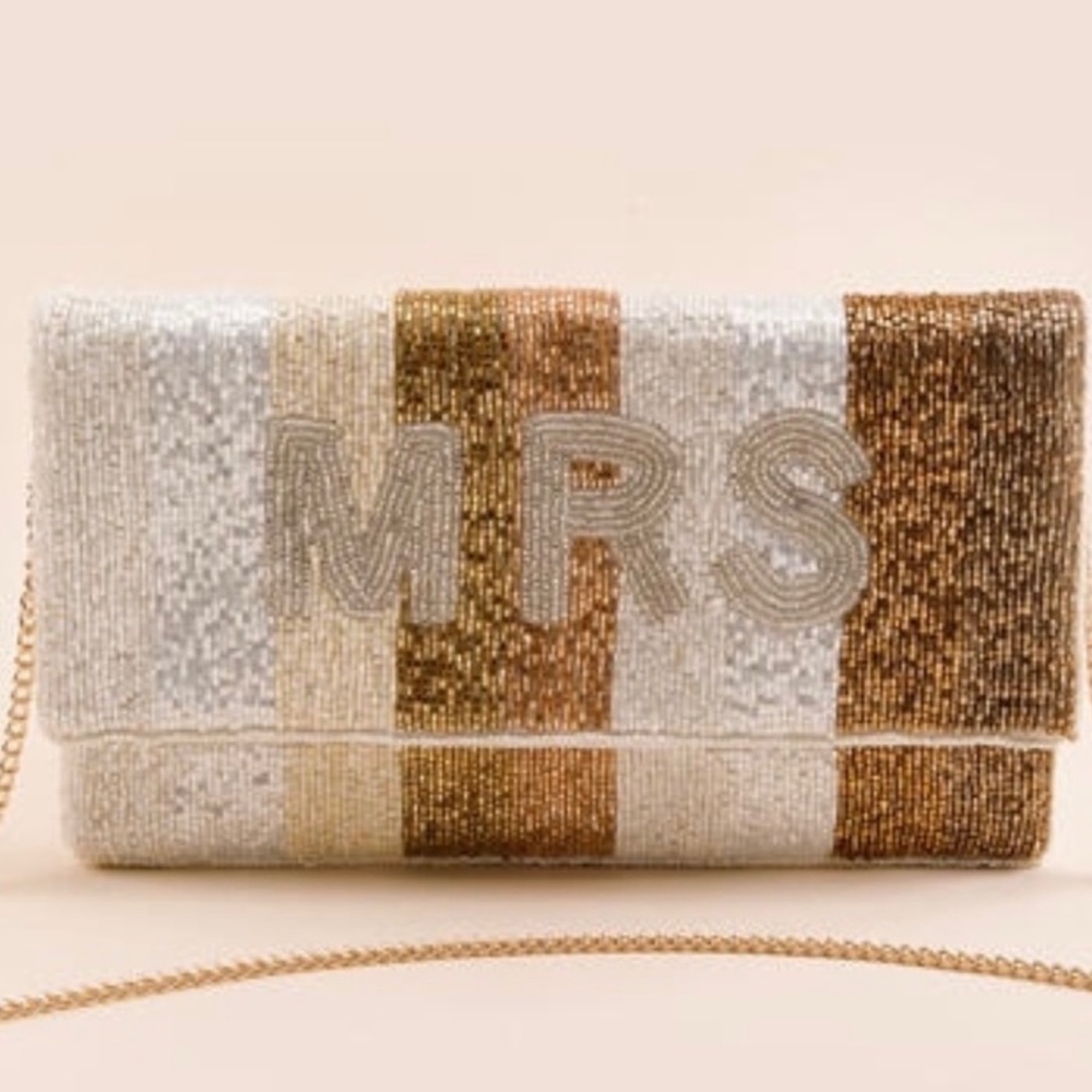 MRS Handbag | Beaded, ombré Mrs. Crossbody